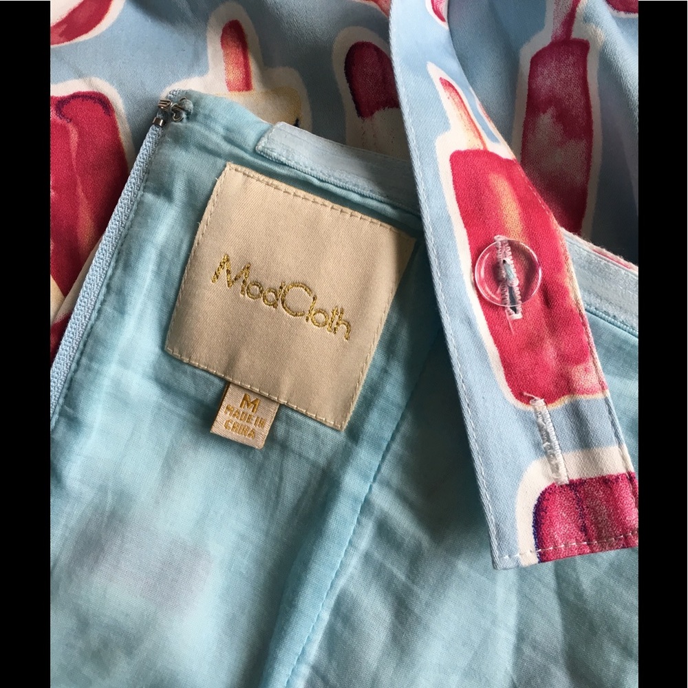Modcloth Dress SkyBlue M Popsicle Ice Cream Fruit - Picture 4 of 8