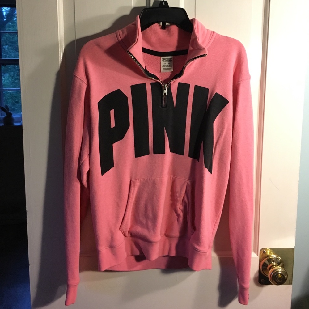 Pink quarter zip xs
