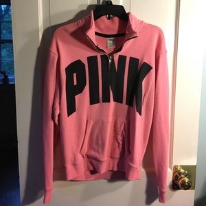Pink quarter zip xs
