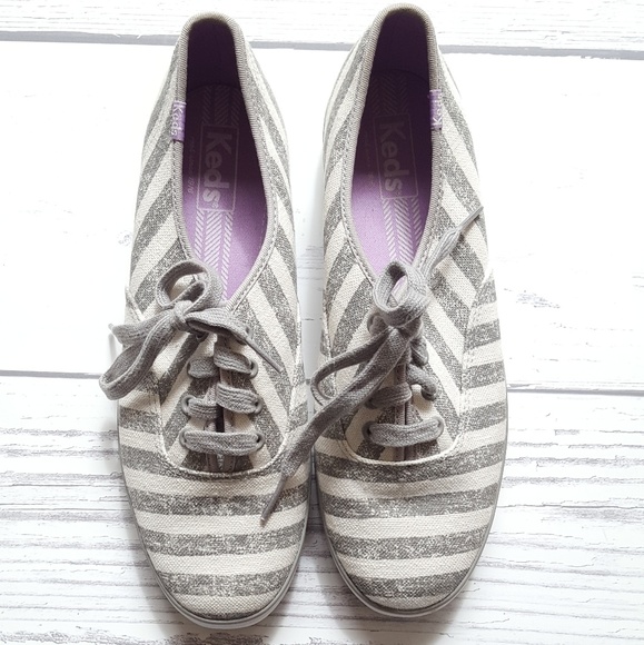Keds Gray and White Striped - Picture 2 of 4