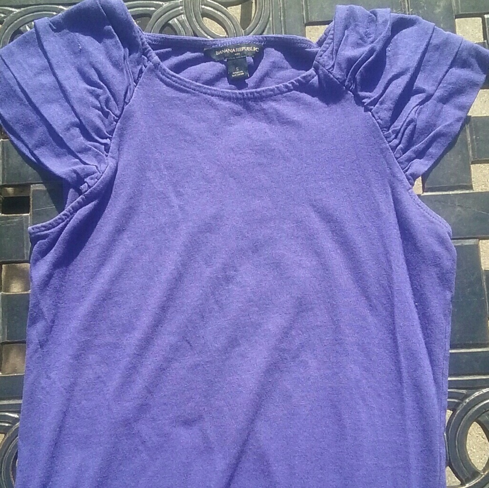 Purple cap sleeve top
