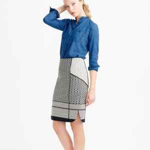 J. Crew Color Block Pencil Skirt - Size 10