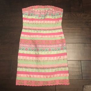 Lilly Pulitzer Strapless Ribbon Dress
