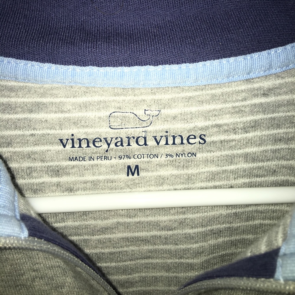 Men's Vineyard Vines Grey Quarter Zip Jacket - Picture 4 of 4