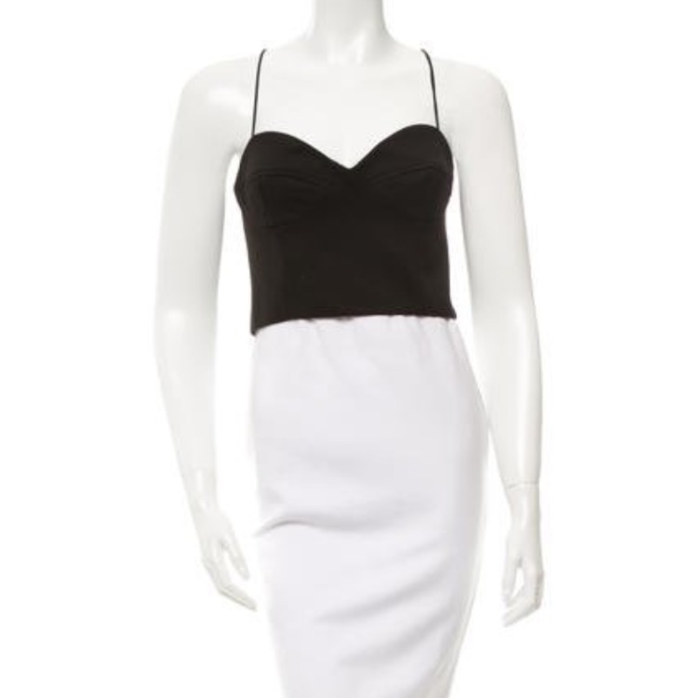 Black Nicholas bustier crop top