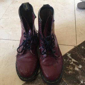 Dr. martens cherry red boots 1460