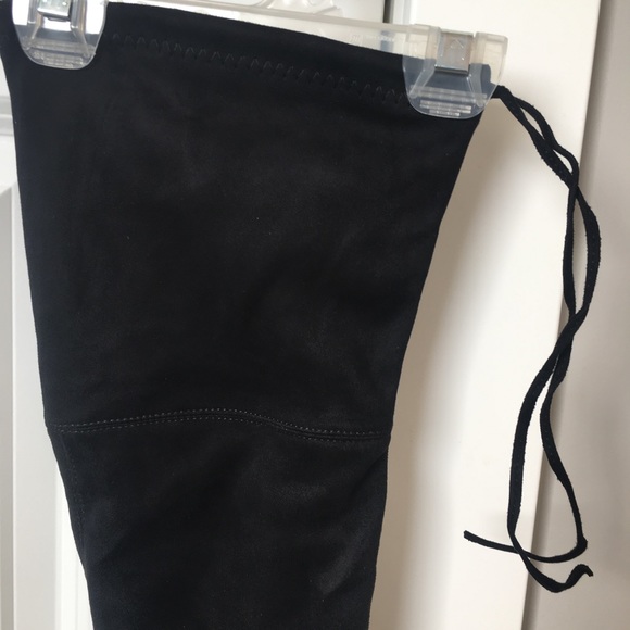 Black suede thigh high heels - Picture 4 of 5