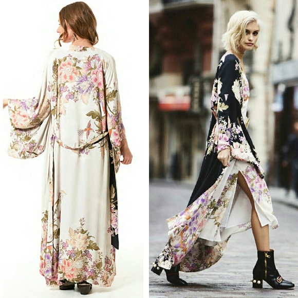 New spell blue skies reversible kimono luxe gypsy - Picture 3 of 7