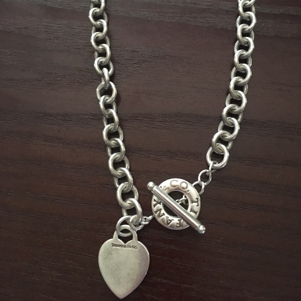 Tiffany & Co Toggle Necklace with Heart Charm