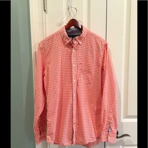 Tommy Hilfiger Orange Gingham Button Up
