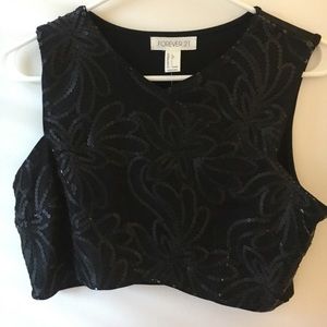 Sequin crop top