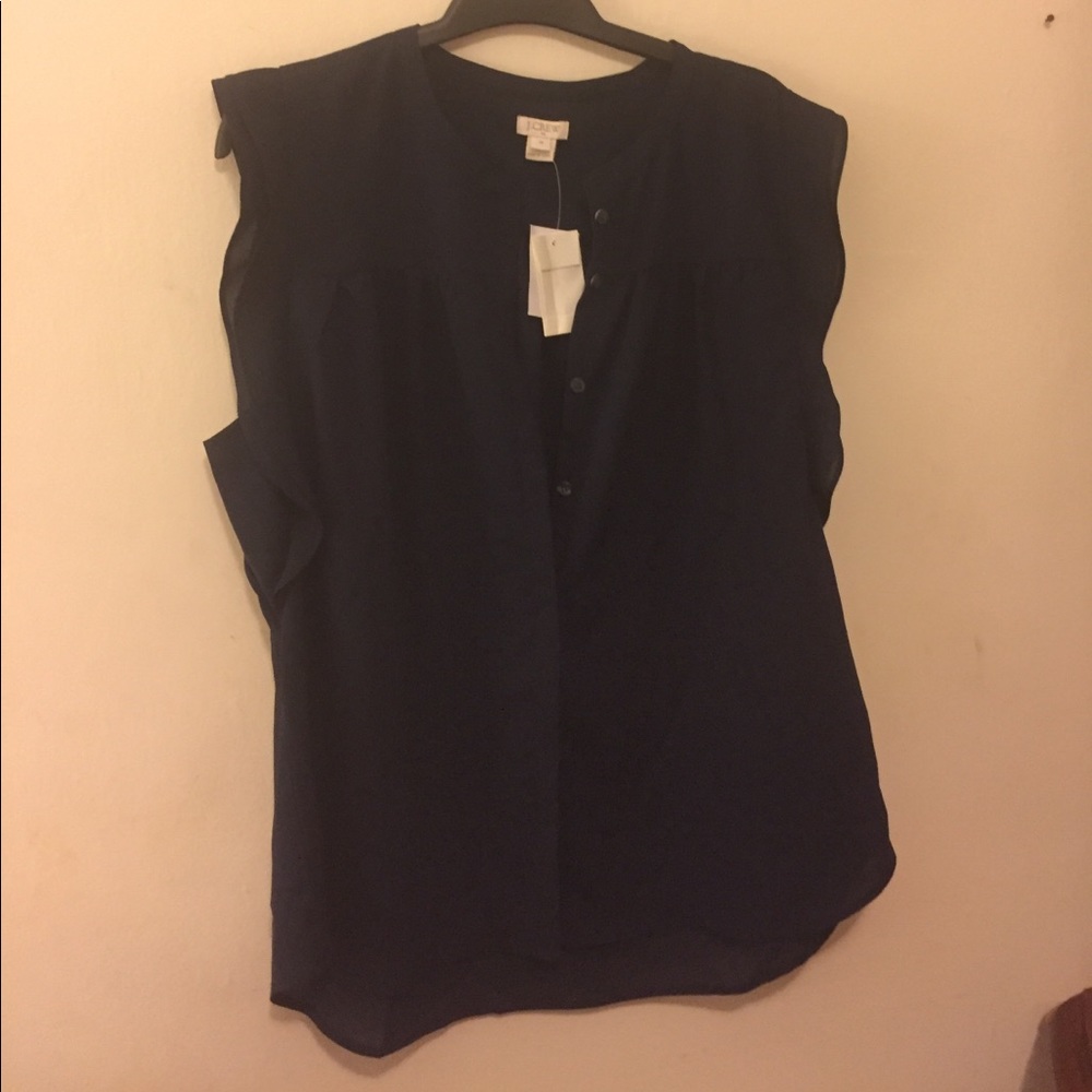 J. Crew Flutter Sleeve Blouse NWT