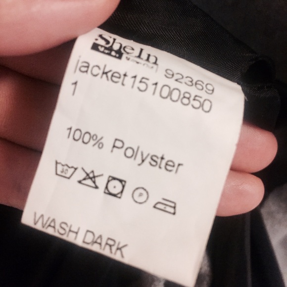 SheIn Grey Zipper Color Block Jacket - Picture 4 of 4