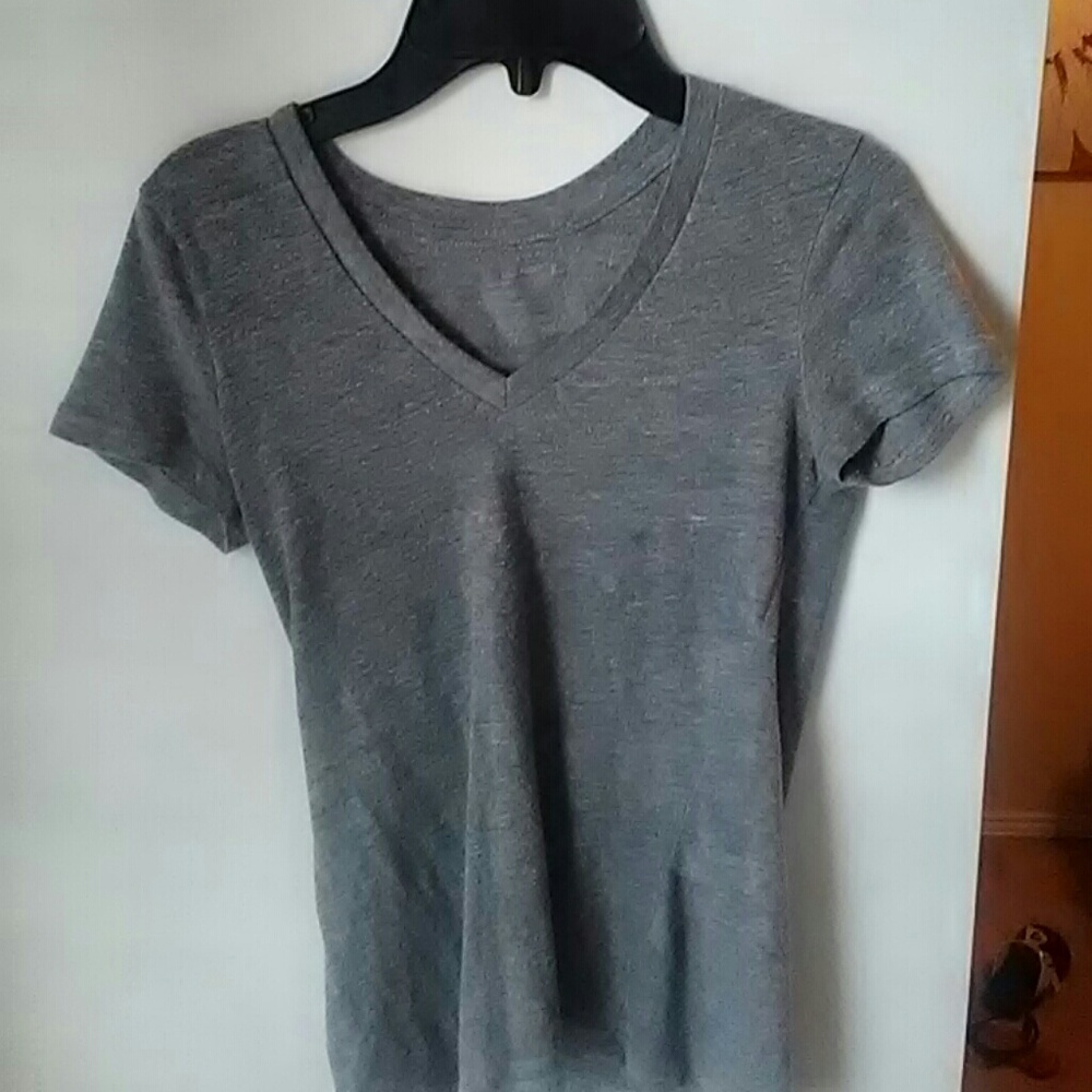 Gray V Neck Shirt