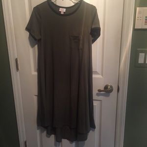 BNWOT Olive Green and black Lularoe Carly XS