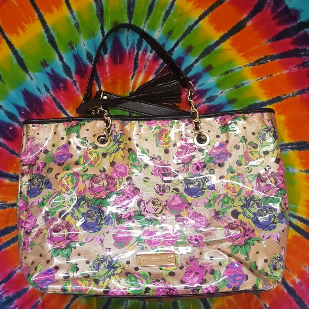 Funky betsey johnson tote bag