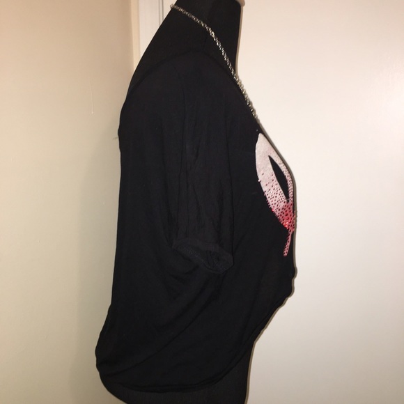 LOVE ❤️ Rhinestone Hi-Low Mid-drift! - Picture 2 of 4