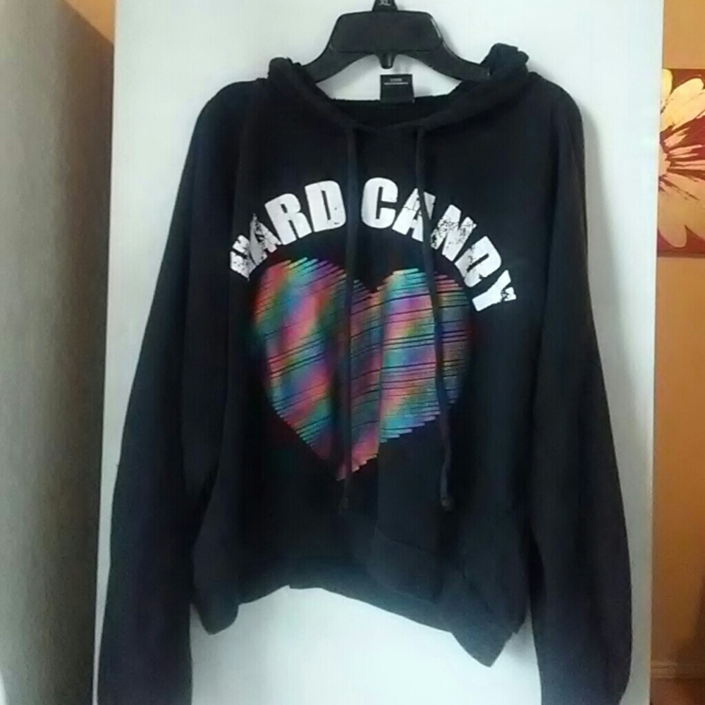 Black Sweatshirt crop top