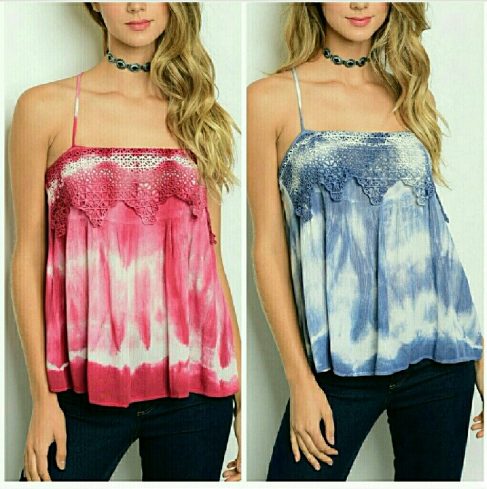 FUSCIA TIE DYE TANK TOP
