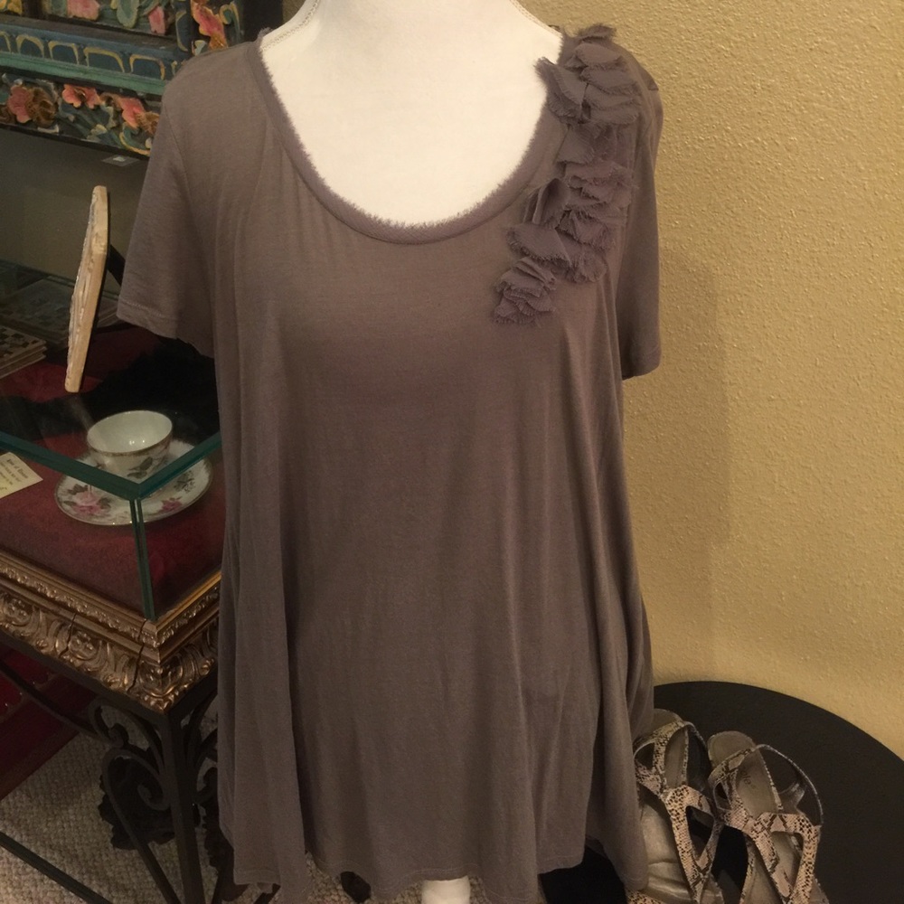 Jersey knit swing top