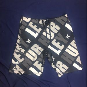 Hurley Board Shorts All Over Spell out Size 36