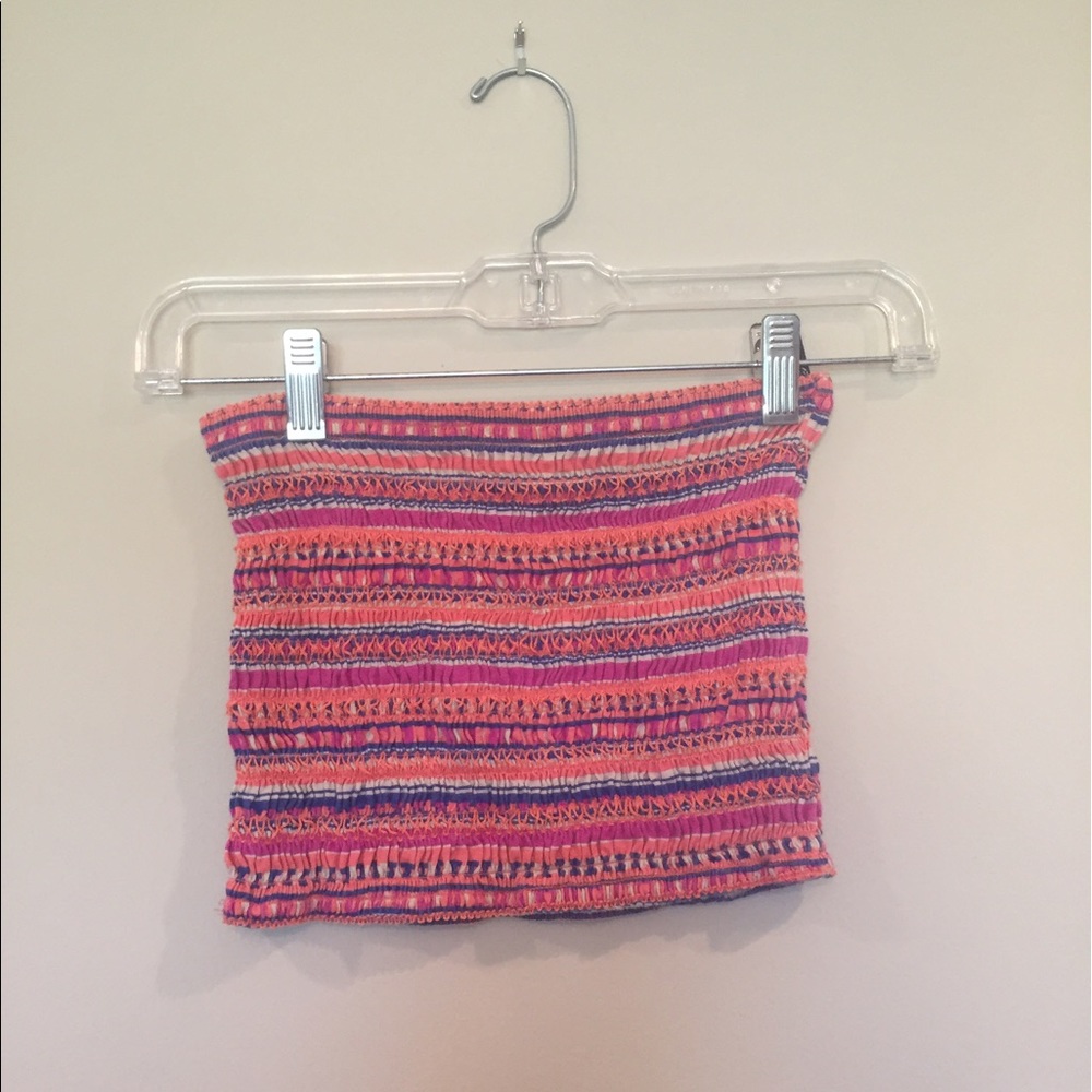 Crop top with tribal stripes