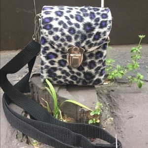 90s Micro Purple Cheetah Purse