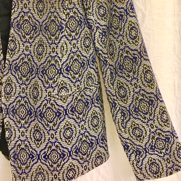 Banana Republic - Collarless Patterned Blazer sz 8 - Picture 3 of 4