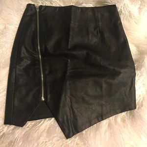 Faux leather skirt