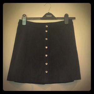 Black button up skirt