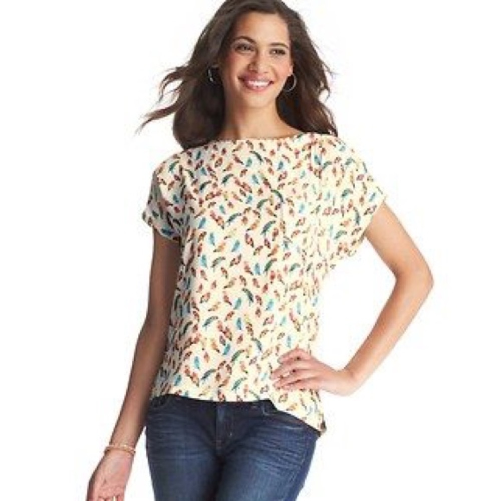 Loft Petite Birds of Paradise Blouse