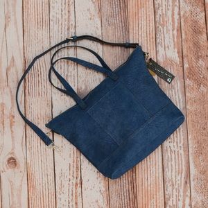 Unique denim looking 👖 faux leather shoulder bag