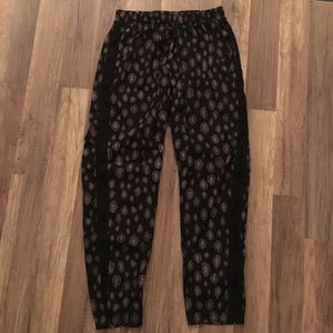 Black and beige lounge pants