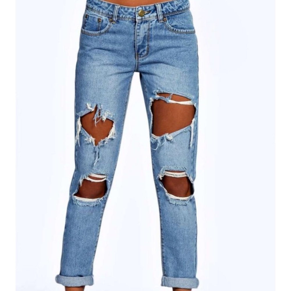 Boohoo Wash Ripped Jeans