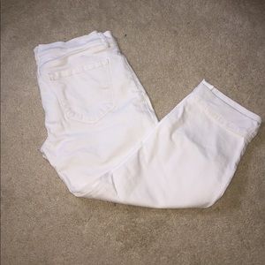 LOFT White cropped jeans