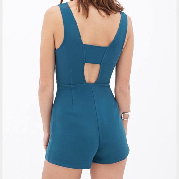teal romper womens