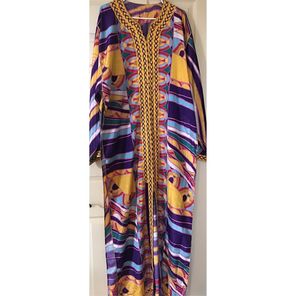 Hand sewn Multi-colored Moroccan Kaftan