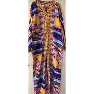 Hand sewn Multi-colored Moroccan Kaftan
