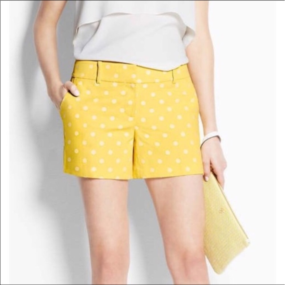 Ann Taylor polka dots jacquard city shorts