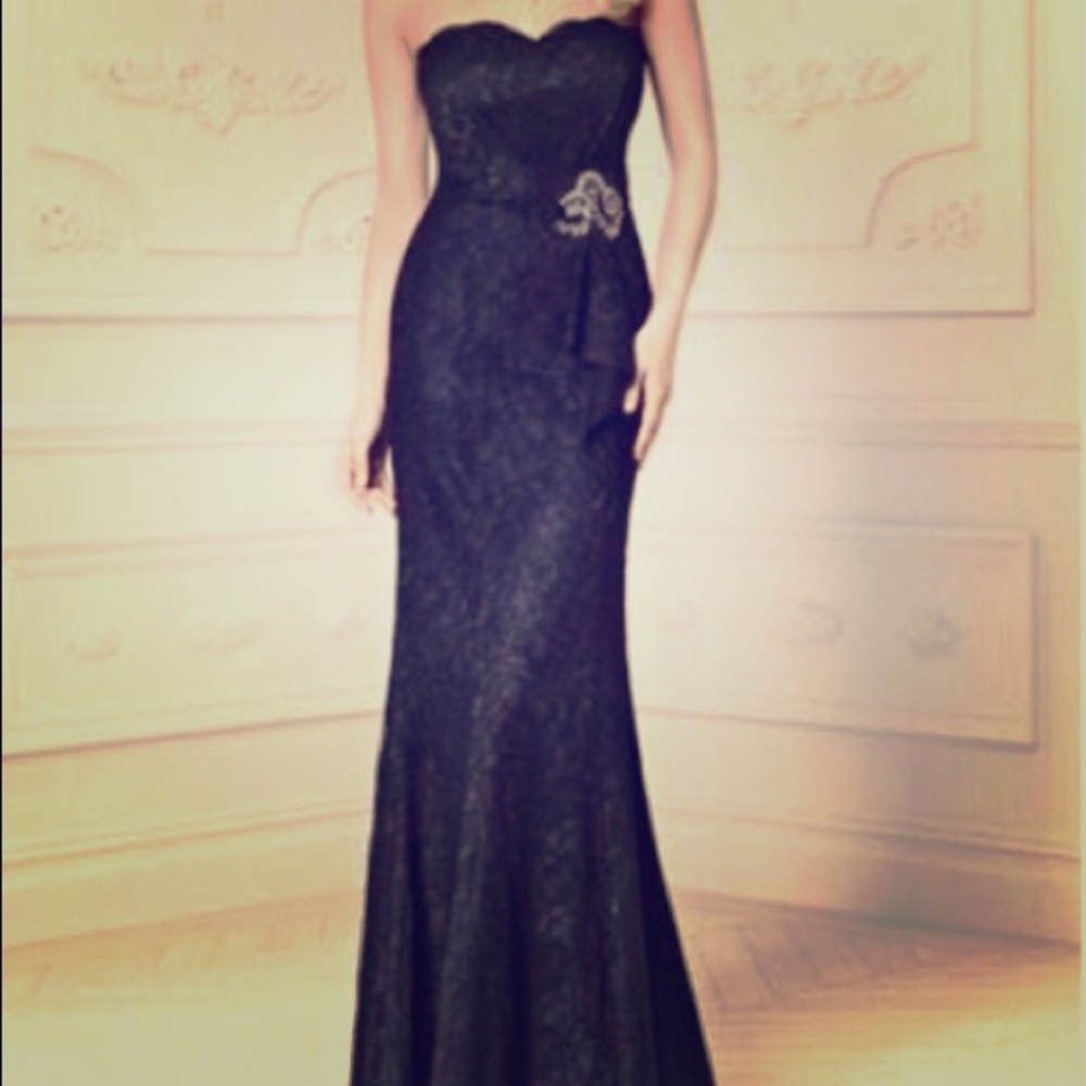 Beautiful black lace Zac Posen gown.