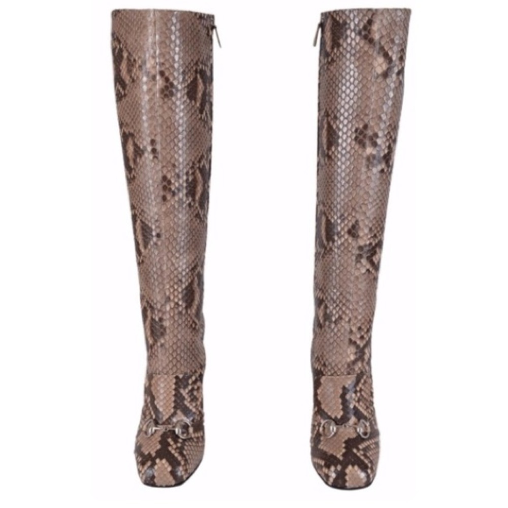 Gucci Python Snakeskin Horsebit Lilian boots