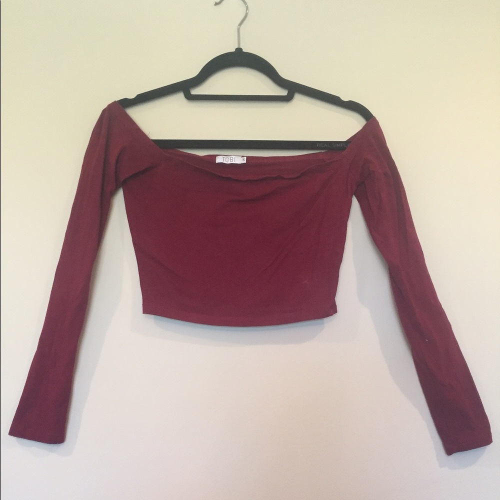Tobi long sleeve crop top