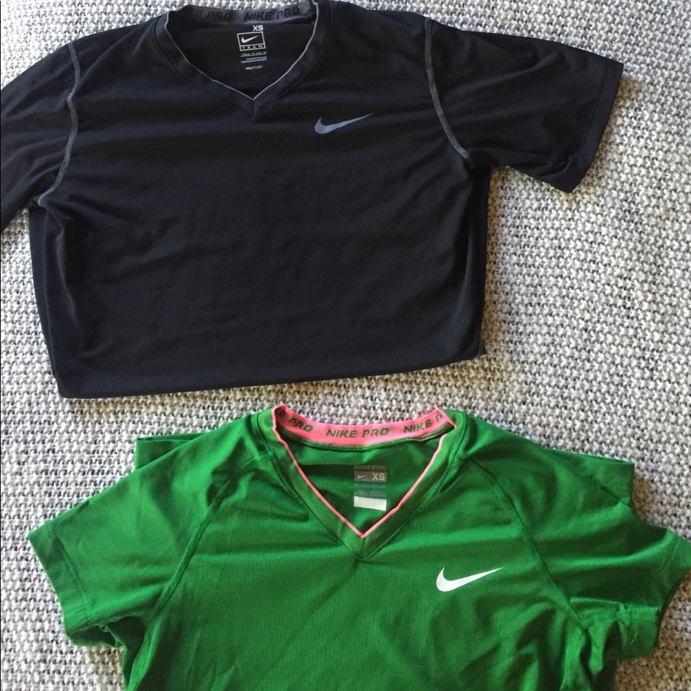Two new Nike pro shirts