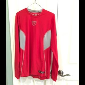 NWOT Under Armour Red Baseball Shirt