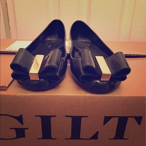 Kate Spade jelly black flats size 8