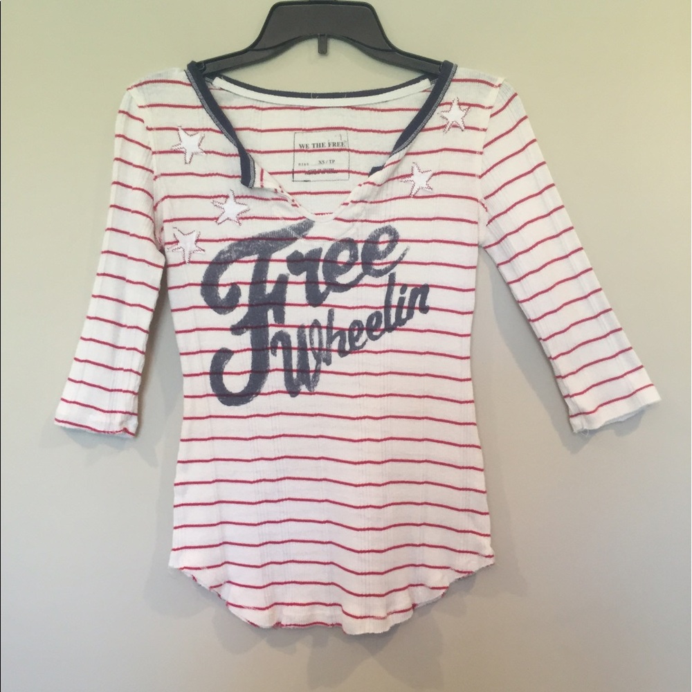 Free Wheelin' quarter sleeve tee