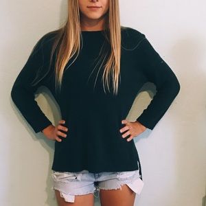 cute dark green sweater
