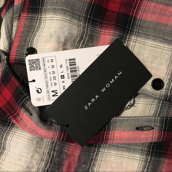 Zara plaid shirt. Perfect for fall - Picture 4 of 4