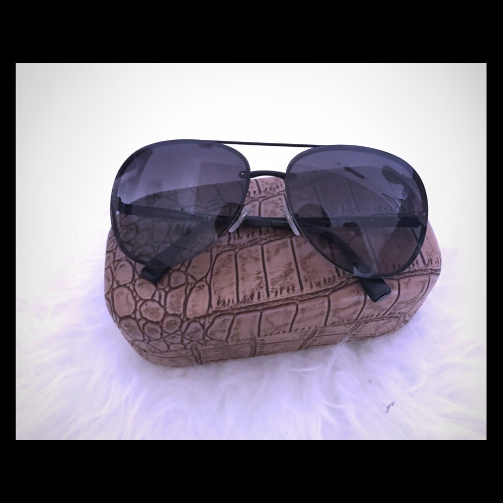 D&G black aviator sunglasses