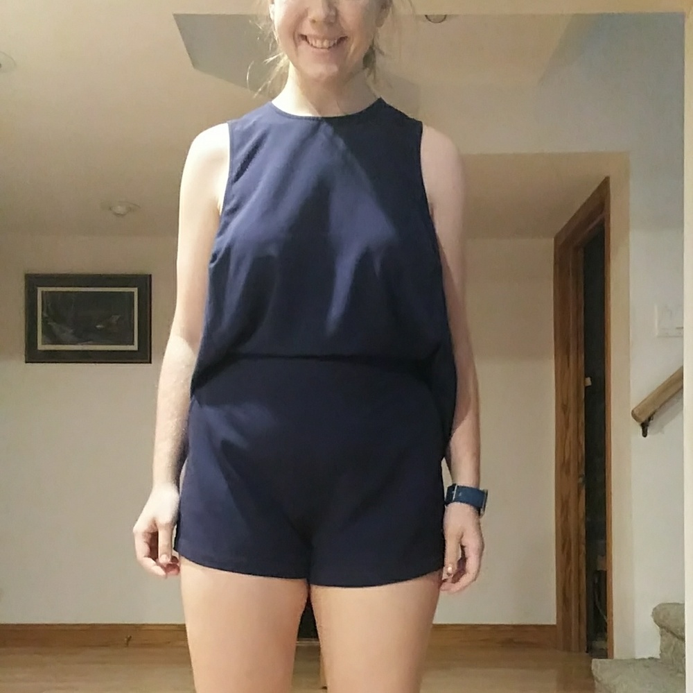 Navy romper
